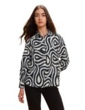 U.S. POLO ASSN. Women Abstract Printed Regular Fit Shirt (UWAW25SHT240_Olive_L)