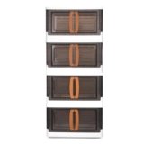 CELLO Foldable Plastic Cupboard for Storage | DIY Collapsible Wardrobe & Luggage Organizer | PP Cabinet for Clothes | White Finish