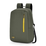 Nasher Miles Tribeca Premium Polyurethane Laptop Backpack 17L | Ideal for College, School, Office, Travel | Men, Women, Boys, Girls (Olive)
