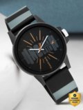 Fastrack 68012PP15 Fastrack Fastfit Black Dial TwoToned Silicone Strap Analog Watch  – For Men & Women