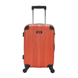 Kenneth Cole Out of Bound Hardside 20 inch 4-Wheel Carry on Spinner Luggage | Durable & Lightweight Travel Trolley Bag with Combination Lock for Men & Women | 360 Degree Wheel Rotate Suitcase, Orange