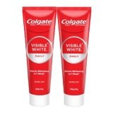 Colgate Visible White Toothpaste, Teeth Whitening Starts in 1 week, Safe on Enamel, Stain Removal Tooth Paste and Minty Flavour for Fresh Breath (200g + 40g, Combo Pack)
