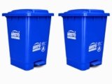 ARISTO Plastic Step-On Pedal Garbage Waste Dustbins 45 Ltr (Blue,Blue) Combo