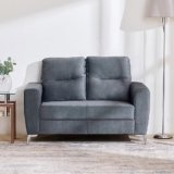 Home Centre | Helios Vive Fabric 2-Seater Sofa | Sofa for Living Room | Solid Wood | Grey | 1 Year Warranty