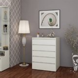 Home Centre | Helios Reynan Cubby Chest of 5 Drawers | Chest of Drawers for Bedroom | White