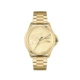 Lacoste Le Croc Qtz Basic Champagne Round Dial Men’s Watch | Ionic Plated Thin Gold Steel Material | Bracelet Watch – 2011133