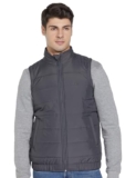 Wildcraft Men Alpine Solid Nylon Blend Collored Casual Quilted Vest, Full Sleeve – Regular fit, Grey, S