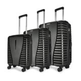 Aristocrat Airpro Set of 3 (Cabin+Medium+Large) Trolley Bags, Jet Black