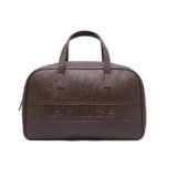 Police Men’s Brown Vegan Leather 40 L Duffle Bag | Premium Travel & Gym Bag | Top Handle Carry | Spacious & Durable Design (Dark Brown)