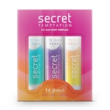 Secret Temptation Te Amo Aqua, Breeze and Pearl No Gas Deodorant Perfume Body Spray for Women, Pack of 3 (120ml each)