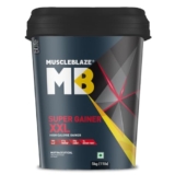 MuscleBlaze Super Gainer XXL Powder, Chocolate (50 Servings, 5kg / 11lbs) | 15g Protein, 75g Carbs Per Scoop | Muscle Mass High Protein Gainer