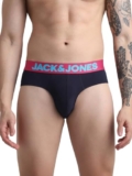 JACK & JONES Men’s Cotton Blend Classic Briefs (Pack of 2) (12264154-Multicolor_Navy Blazer
