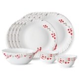 Larah by BOROSIL Fluted Series Verona Opalware Dinner Set | 13 Piece for Family of 4 | Microwave & Dishwasher Safe | Bone-Ash Free | Crockery Set for Dining & Gifting | Plates & Bowls | White