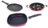 Nirlon Dishwsher Safe Non Stick Gift Cookware Set of 3 Pieces (FT11_AP12_GP24)