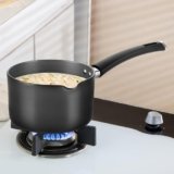Borosil 2.5 L (18 cm) Hard Anodized Spout Sauce Pan | Aluminium Grade 3003 | Glossy Exterior & Matt Interior | Even Heat Distribution | Easy to Clean | 5 Years Warranty