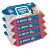 Little’s Soft Cleansing Baby Wipes with Lid | 80 Wipes x Pack of 4 – 320 Wipes | Extra Thick & Moist Wet Wipes for Baby’s | Prevents Rashes & Redness with Goodness of Aloe Vera, Vitamin E & Jojoba Oil