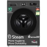 LG 8 Kg, 5 Star, Wi-Fi, Direct Drive Technology, Steam Wash, 6 Motion DD, Fully-Automatic Front Load Washing Machine (FHB1208Z4M, Allergy Care, In-Built Heater, Touch Panel, Middle Black)