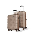 Aristocrat Comet Set of 2 (Cabin+Medium) Hard Case Trolley Bags, Champagne