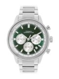 French Connection Sunray Green Round Dial with Stainless Steel Strap Chronograph Watch for Mens – FCN0120SM