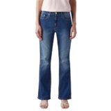 Levi’s Women’s 725 Mid Indigo Flared Fit High-Rise Jeans