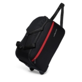 Lavie Sport Polyester Lino M Large Size 63 Cms Duffle Wheeler Bag | 2 Wheel Duffle Bag | Duffle Bag with Adjustable Handle, 28 Cm, Black