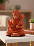 SMRK Hanuman Idol For Car Dashboard, Temple, Diwali Gift, Home Decor, Festivals Decorative Showpiece  –  9 cm(Resin, Orange)
