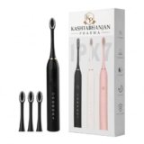 KASHTHABHANJAN PHARMA® Sonic Electric Toothbrush for Adults & Kids | 5 Cleaning Modes | 34000 Strokes/Min | USB Rechargeable | 4 Brush Heads | Waterproof IPX7 | Deep Cleaning Electric Tooth Brush (Multi)