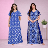 HumaKart Women Nighty(Multicolor)