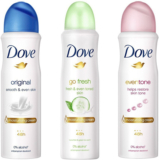 DOVE Original, Go Fresh and Eventone Deodorant Deodorant Spray  –  For Women(450 ml, Pack of 3)