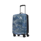 Aristocrat Cabin Combat | Trolley Bag, 53 Cm Small Hardside Luggage | 8 Wheels, Combination Lock | Polycarbonate | 5 Year International Warranty | Blue