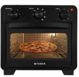 Faber Air Fryer Oven 24L 1600W|View Window|Bake Tray,Tray Handle & Crumb Tray|Dishwasher safe removable parts|5 Preset Auto Program|3 Rack Positions|Roast,Fry,Toast,Defrost|FAO CrispX Pro 24 BK