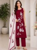 SCOPEHEAVEN Solid Kurta, Trouser/Pant & Dupatta Set