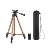 Digitek (DTR 420LW) Tripod for Camera & Smartphone with Holder – 4.26ft Max Height, 3Kg Load, 4-Section Legs, 3-Way Head, Quick Release Plate – Ideal for Photography & Videography