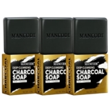 Mancode Activated Charcoal Soap – 125gram | Treats Oily Skin | Refreshing | Black Color Bar Soap | Natural Essential Oil Extract – 100% | Suitable for All Skin Types Pack of 3