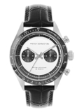 French Connection Leather Analog Silver Dial Men’s Watch-Fcp37Bl