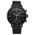 London Fog Analog Quartz Watch for Women with Black Round Dial, Roman Numeral Hour Markers, Crystal-Studded Bezel and Brown Leather Strap – LFW20007-05
