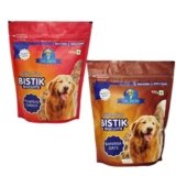 Dr.Pets Bistik Dog Food Treat – Dog Biscuits for Adult Dog & Puppy, Gluten Free Healthy Treats with Fresh & Natural Ingredients, Banana Oats & Pumkin Carrot Flavor 900g Each (Combo Pack)