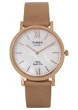 TIMEX Empera Analog Watch for Women with Mother of Pearl Round Dial & Nude Leather Strap Band Water Resistant Women’s Wrist Watches – TWEL12604