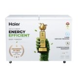 Haier 500DPW5 5 Star Hard Top Convertible Deep Freezer 5 Side Freezing, Dual Condenser Power, Metal Liner, 70mm PUF Thickness, 1+3 Years Warranty (2026 Model, White)