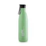 Cello Puro Steel-X Neo 900 Inner Steel Insulated Water Bottle 720ml, Green | ISI Certified | PU Insulated | BPA Free, Leakproof | Insulated Cold Water Bottle for Office, School, Cycling, Gym & Travel