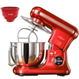 INALSA Professional Stand Mixer-Heavy Duty 1600 Watt Pure Copper Motor| 5.4L SS Bowl & 4.8 L Bowl|Touch Control with Digital Display|Includes Whisking Cone, Mixing Beater & Dough Hook, MixMaster Touch