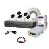 CP PLUS Wired 8 Channel HD DVR, with 2.4MP Outdoor Bullet Camera (5 nos) |1TD HDD 0MT Co-Axail | HDMI, BNC and DC connectors – CP-UCK-T5-B1