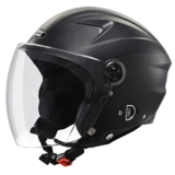 STUDDS RAY ISI Certified Open FACE Helmet for Men and Women with D – Ring Lock (Black-L)