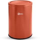mofna Stainless Steel Swing Type Dustbin – Versatile Trashcan, Wastebin & Recycle Bin for Kitchen, Home, Office – Durable & Stylish (12″x24″ Inch, 50 Liter, Brown)