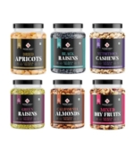 Nature Purify Dried Fruits Combo 1.5 kg (Almond, Cashew, Apricot, Raisins, Black Raisins,& Mixed Nuts) – gift pack