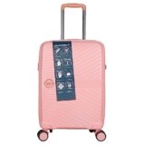 F Gear Stv PP02 Peach 20″ Expandable Hard Cabin Suitcase with Spinner Wheels (4345), Small
