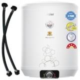 Haier Precis pro Water Geyser 10 Litre 5 Star 2000W Electric Storage Geyser Free Installation & Connection Pipes worth INR 700| Warranty 7 Yr on Tank| Advanced PP Body| Shock Proof| 11-Level Safety