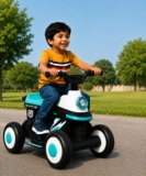 Miss & Chief Zoom Car_ATV, Battery operated with light & music,MP3 player, bluetooth & USB Car Battery Operated Ride On(Blue)