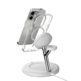 Toreto Mag Swift Magnetic Fast Charging Station with 30w Adapter with C to C Cable for Magsafe Devices, Wireless Charger, for iPhone 16/15/14/13/12, Apple Watch & AirPods (White)