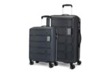 Kamiliant by American Tourister 2 Pc Harrier Edge 8W Set 56 Cm & 68 Cm – Small & Medium Polypropylene(PP) Hardside 8 Wheels Spinner Luggage Set/Trolley Bag Set (Iron Grey)